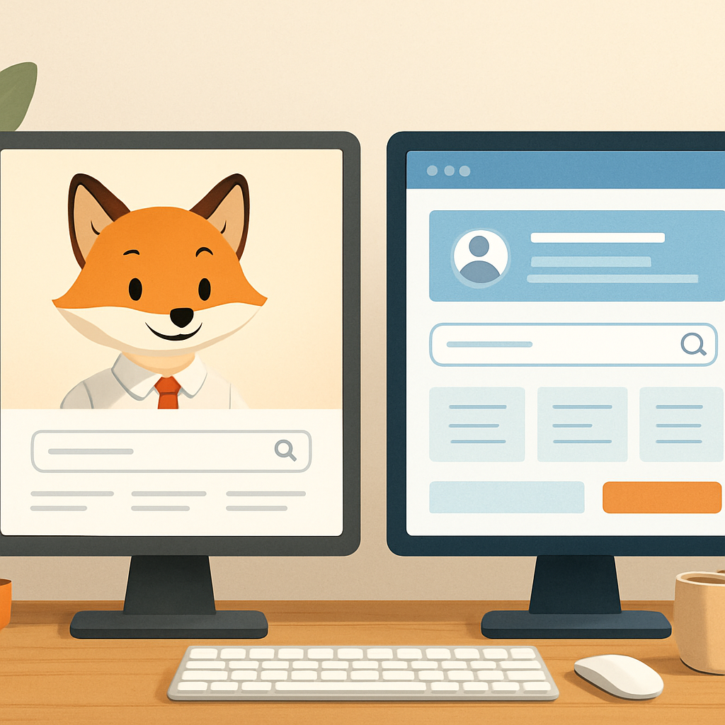 여우알바와 일반 알바 사이트 비교 이미지