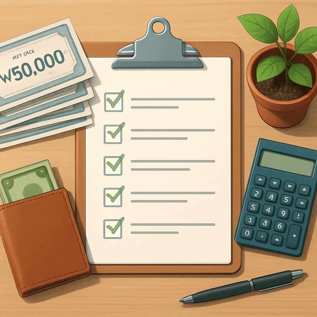 합법적인 상품권 부업 체크리스트 이미지