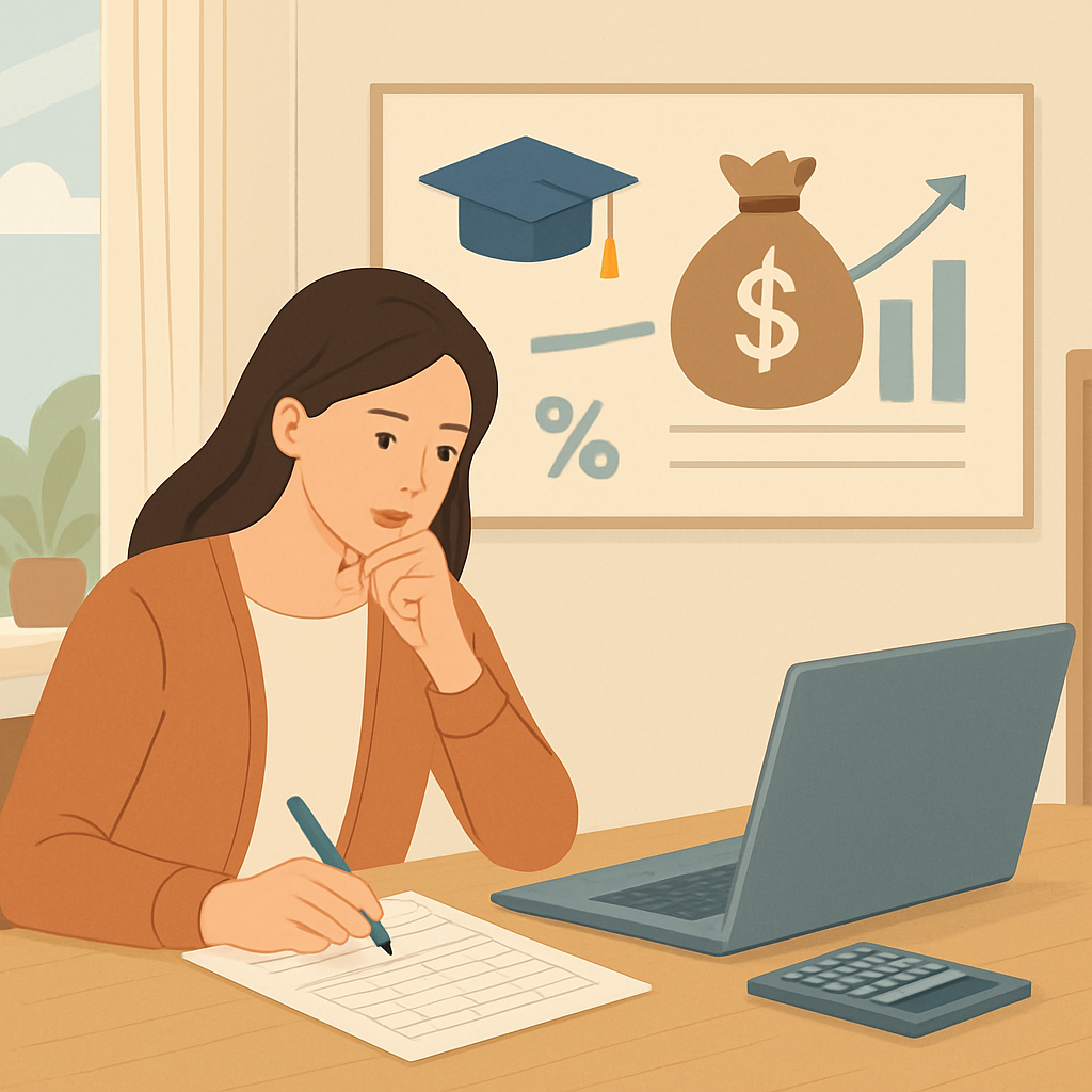 학자금대출 상환 기간과 이자계산 방법 이미지
