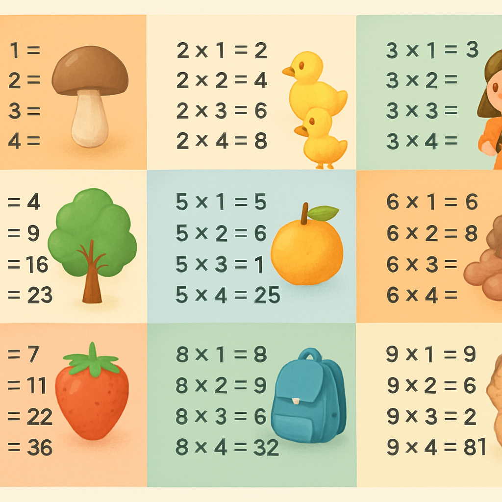구구단 암기법 이미지