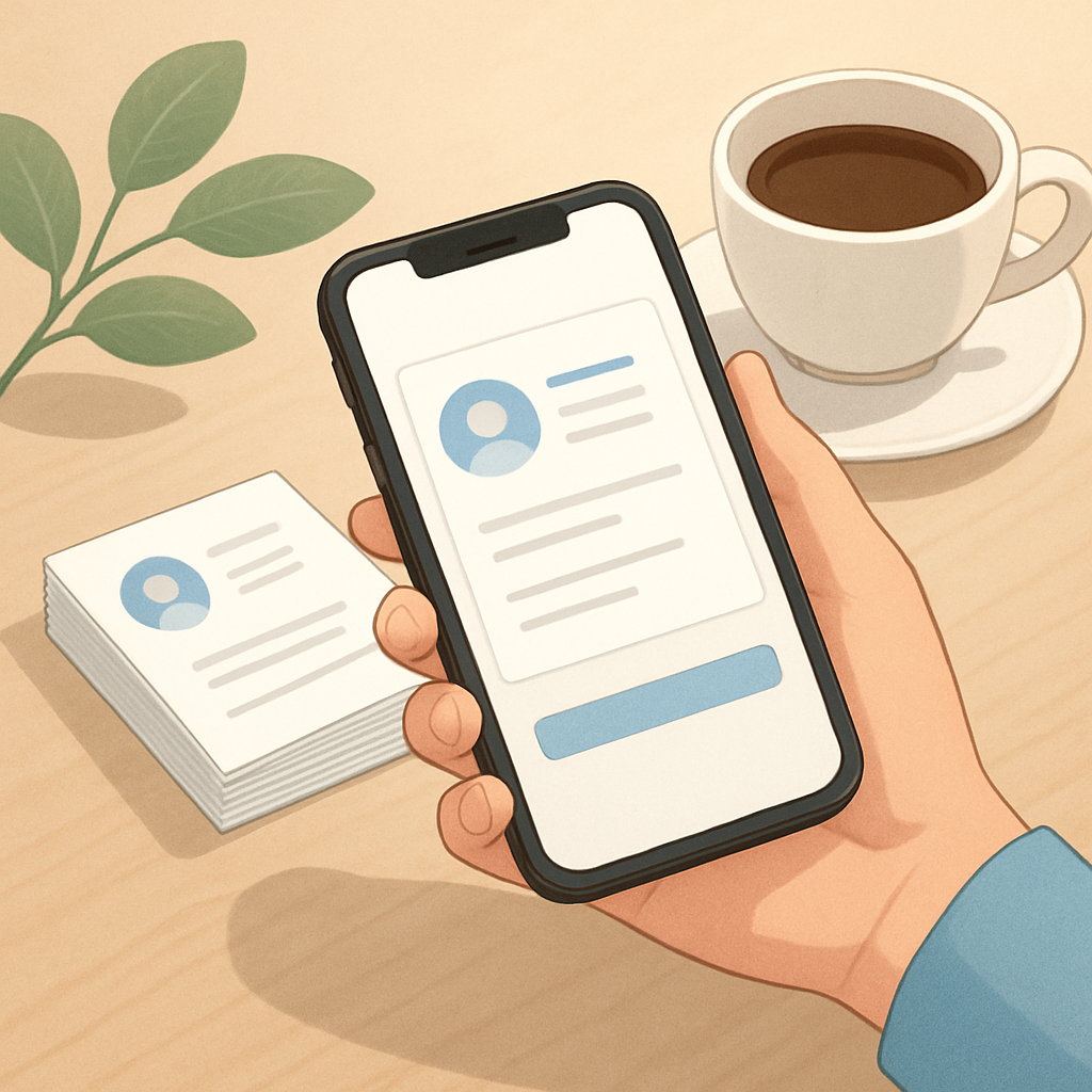 무료 모바일 명함 템플릿 다운로드 방법 이미지