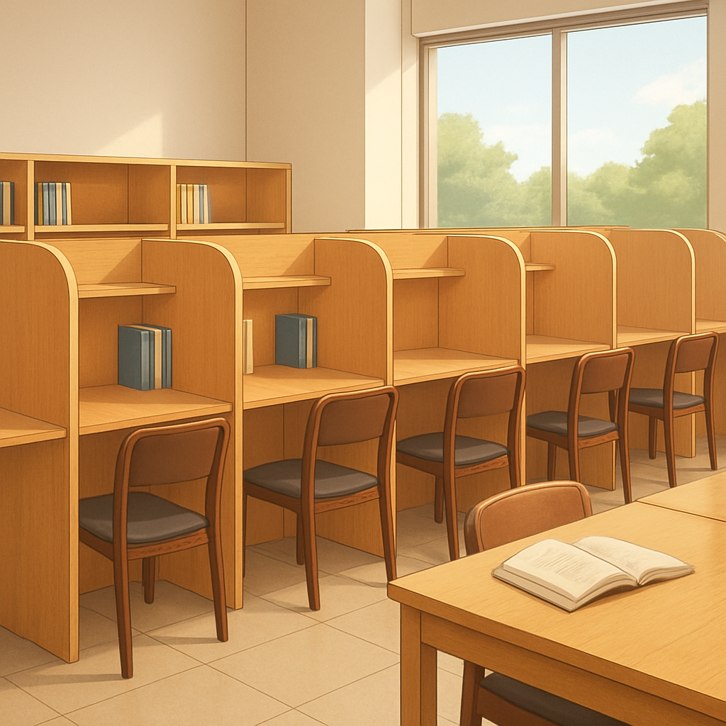 독서실 좌석 배치 이미지