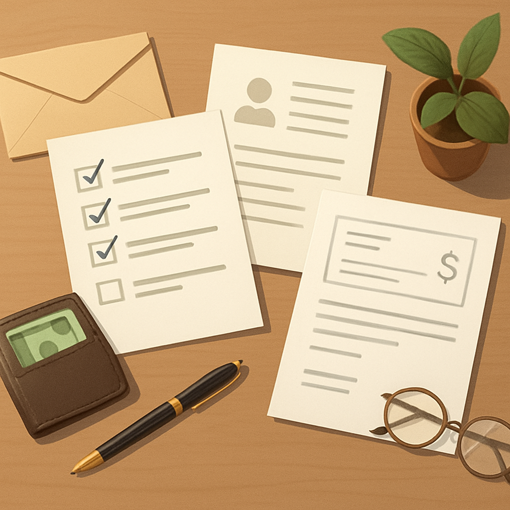 신속한 급전 대출 신청에 필요한 서류 목록 이미지