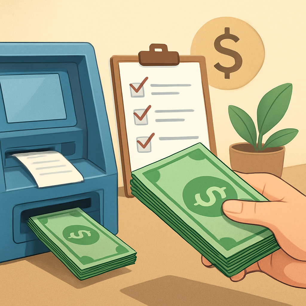 현금서비스 이용 시 주의점과 한도 이미지