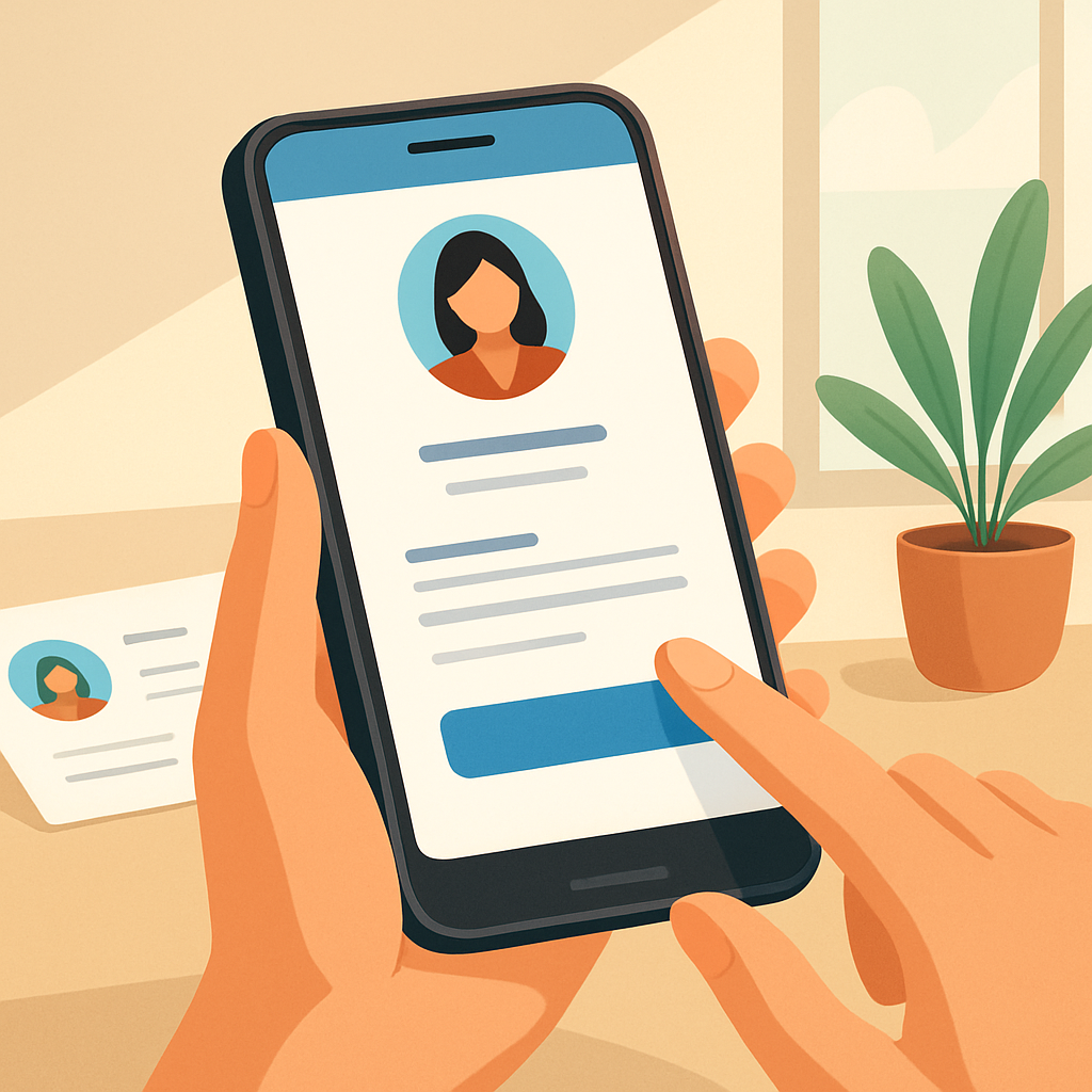 가볍고 빠른 무료 모바일 명함 앱 사용법 이미지