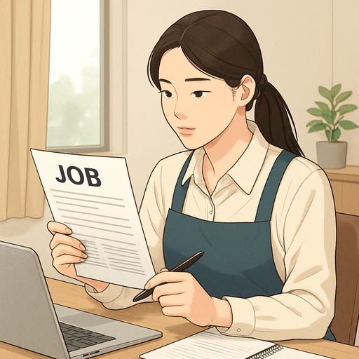 여성 아르바이트 구직 이미지
