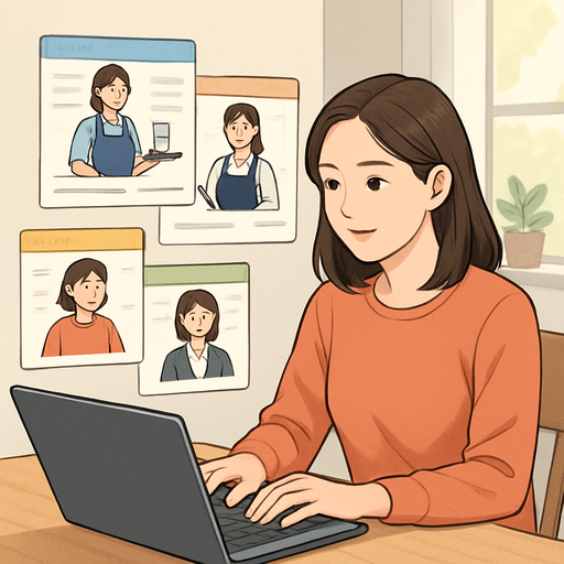 온라인으로 지원하는 여성 알바 채용 공고 모음 이미지